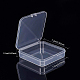 BENECREAT 14 Pack Square Clear Plastic Bead Storage Containers Box Case with Flip-Up Lids for Small Items CON-BC0004-49-2