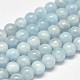 Grade ab rondeturquoises naturelle brins de perles G-F289-01-6mm