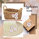 GORGECRAFT 30Pcs Burlap Flowers Handmade Natural Burlap Flowers Set Lace Rustic Jute Twine Burlap Flowers with Pearl Bead Heart Center for DIY Craft Home Wedding Embellishment Gift Wrapping Decor DIY-GF0006-82-5