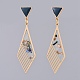 Epoxy Resin Dangle Earring & Pendant Necklace Jewelry Sets SJEW-JS01034-01-7