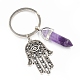Natural Amethyst Pendant Keychains RELI-PW0001-075O-1