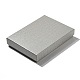 Python模様厚紙ジュエリーセットボックス  黒いスポンジを使って  ジュエリーギフト包装用  長方形  銀  16.1x12.2x2.95cm CBOX-L007-008B-01-3