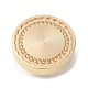 Cabeza de sello de latón con sello de cera chapado en oro AJEW-C031-01C-2