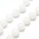 Colliers de jade blanc de perles naturelles G-T015-E04-2