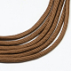 7つのインナーコアポリエステル＆スパンデックスコードロープ  ソリッドカラー  ロープブレスレット作りに  サドルブラウン  4~5mm  約109.36ヤード（100m）/バンドル  420~500グラム/バンドル RCP-R006-205-2