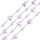 Papillon en verre et chaînes de perles en plastique abs CHS-N003-02-05-3