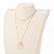Teardrop Glass Beads Pendant Necklaces NJEW-JN03205-01-5