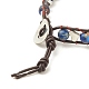 Bracelet en perles de jaspe impérial naturel (teint) avec cœur en alliage BJEW-JB08173-5