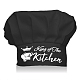 CREATCABIN Chef Hat King Of The Kitchen Adjustable Elastic Kitchen Cooking Hat Funny Premium Quality Cap for Chef Birthday Party Cooking Class Black AJEW-WH0242-004-1