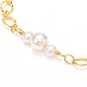 Collar de perlas de imitación de plástico ccb hecho a mano para niñas mujeres NJEW-JN03656-4