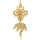 Nickel Free & Lead Free Light Gold Alloy Hollow Goldfish Necklace Pendants PALLOY-J218-139G-2