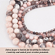 Olycraft 4 brins perles de pierre de jaspe zèbre rose naturel 8mm / 6mm / 10mm / 4mm pierres précieuses rondes perles en vrac cristal énergie pierre pour la fabrication de bijoux bricolage à la main G-OC0001-22M-4