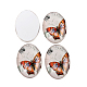 Butterfly Printed Glass Oval Cabochons X-GGLA-N003-13x18-C17-2