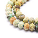 Brins de perles turquoise péruviennes naturelles G-E569-I18-3