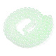 Backen gemalt Nachahmung Jade Glas runden Perle Stränge DGLA-N003-10mm-08-1-2