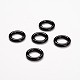 Dyed Ring Natural Black Agate Pendants G-J300-04-20mm-1