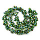 手作り凹凸柄ランプワークビーズ連売り  クリスマスツリー  グリーン  16.5x14.5x7.5mm  穴：1.5mm  約30個/連  17.87インチ（45.4cm） LAMP-Q031-012-2