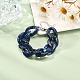 Gros bracelet chaîne gourmette acrylique pour fille femmes BJEW-JB06876-4