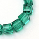 Chapelets de perles en verre transparent GLAA-R167-6x6-01D-2