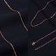 Nbeads 真鍮アズキチェーンネックレス作り  カニカン付き  ミックスカラー  17.51インチ（44.5cm）  6個/箱 MAK-NB0001-03-4