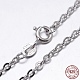Rhodium Plated 925 Sterling Silver Cable Chains Necklaces NJEW-M157-30C-16-1