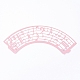 音符のカップケーキの包み紙  レーザーカットライナー、芸術的なベーキングカップラップ  結婚式のパーティーの誕生日の装飾に  ピンク  8.5x21.5x0.03cm CON-G010-C04-2