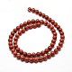 Natürliche rote Jaspis runde Perle Stränge G-P072-15-6mm-2