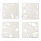 4Pcs 4 Styles PET Out Drawing Painting Stencils DIY-XCP0003-06-1