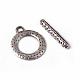 Antique Silver Alloy Toggle Clasps X-PALLOY-DK-2030-AS-1