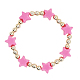 Bracelet extensible perlé étoile acrylique pour femme BJEW-BB727272866-C-1