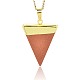 Synthetic Goldstone Triangle Pendants G-N0055-02-2