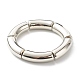 Chunky ccb perles de tube incurvées en plastique bracelet extensible pour hommes femmes BJEW-JB06992-02-1