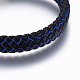 Leather Braided Cord Bracelets BJEW-E345-07P-2