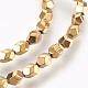 Electroplated Non-magnetic Synthetic Hematite Bead Strand G-E498-06B-02-1