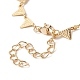 Brass Triangle Charm Bracelet Making AJEW-JB01150-08-3