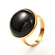 Полукруглое кольцо из смешанных драгоценных камней для девочек и женщин RJEW-JR00396-3