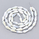 Chapelets de perles en verre opaque de couleur unie X-EGLA-T008-12I-2