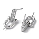 Rhodium Plated 925 Sterling Silver Stud Earring Findings STER-M115-05P-2