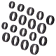 UNICRAFTALE 18Pcs Black Stainless Steel Plain Band Ring 9 Sizes Laser Inscription Blank Finger Ring Metal Hypoallergenic Wedding Classical Ring for Jewerly Making RJEW-DC0001-07A-2