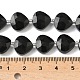 Натуральные бусины из черного оникса (окрашенные и нагретые) G-D316-A15-4