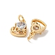 Латунные микро проложить кубического циркония подвески KK-K378-02G-2