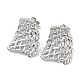 304 Stainless Steel Rectangle Net Ear Studs for Women EJEW-P234-06P-1