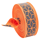 ベネクリエイト 10m フラット反射ポリエステル グログラン リボン  警告テープ用の幾何学模様のリボン  サンゴ  1インチ（25~27mm）  約10.94ヤード（10m）/バッグ OCOR-BC0006-19C-1