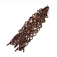 カーリーフェイクlocsかぎ針編みの髪  合成編組ヘアエクステンション  耐熱高温繊維  長い＆縮毛  ダークブラウン  20インチ（50.8cm） OHAR-G005-24A-1