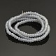 Pearl Luster Plated Faceted Rondelle Glass Beads Strands EGLA-J054-2.5x2mm-PL02-2
