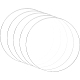 Benecreat 5 pz cerchio in acrilico trasparente disco 3 mm di spessore 125 mm interno dia cast foglio per progetti artigianali OACR-BC0001-03H-1