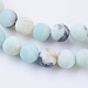 Frosted Natural Amazonite Round Bead Strands G-E334-4mm-09-3