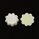 DIY Creamy White Flower Acrylic Pearl Cabochons X-MACR-F015-22-2