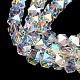 Galvanisieren Glasperlen&nbsp;X-GLAA-Q105-02-10-3
