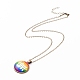 Collar del orgullo del arco iris NJEW-F290-01E-2